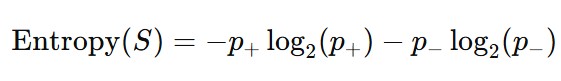 Picture showing the formula of calculating entropy